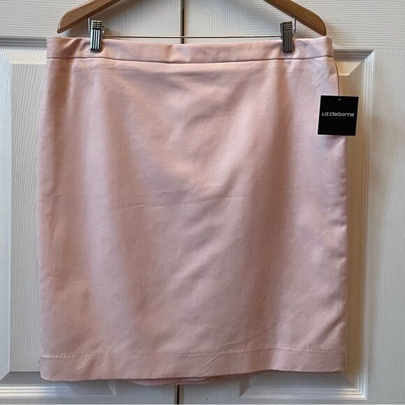 PINK LIZ CLAIBORNE FULLY LINED SKIRT SIZE 16 - Picture 1 of 8